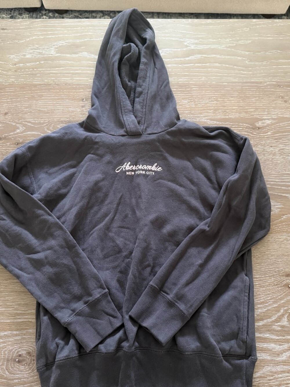 Girls Abercrombie Kids dark gray long sleeve sweatshirt hoodie size 11/12